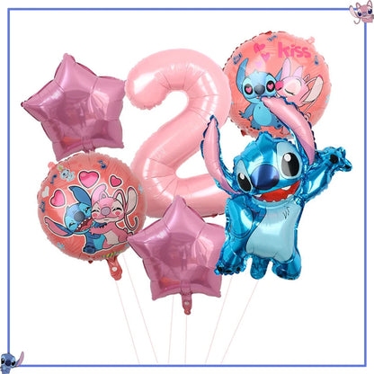 Fournitures de décoration de fête d'anniversaire Disney Stitch, nouveau CAN o Stitch, ballon, baby shower, rentabilité, assiettes en papier standardisées, serviettes, nappe