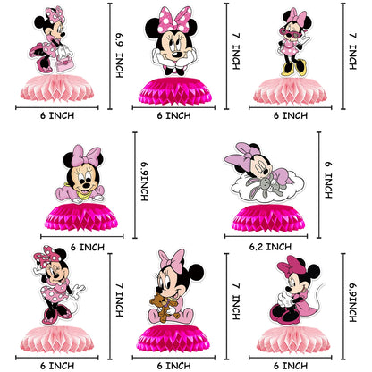 Décor de Minnie Mouse et Ballons d'Arrière-Plan, Nappe, Bol, Anniversaire - Réception - Cadeau