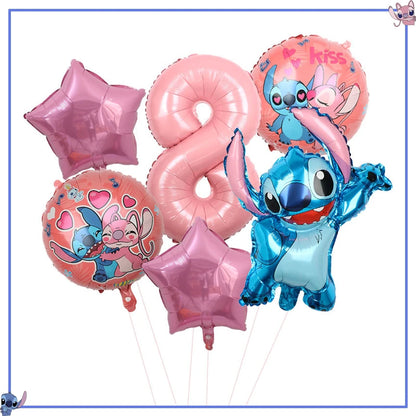 Fournitures de décoration de fête d'anniversaire Disney Stitch, nouveau CAN o Stitch, ballon, baby shower, rentabilité, assiettes en papier standardisées, serviettes, nappe