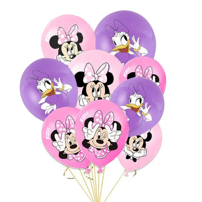 Décor de Minnie Mouse et Ballons d'Arrière-Plan, Nappe, Bol, Anniversaire - Réception - Cadeau